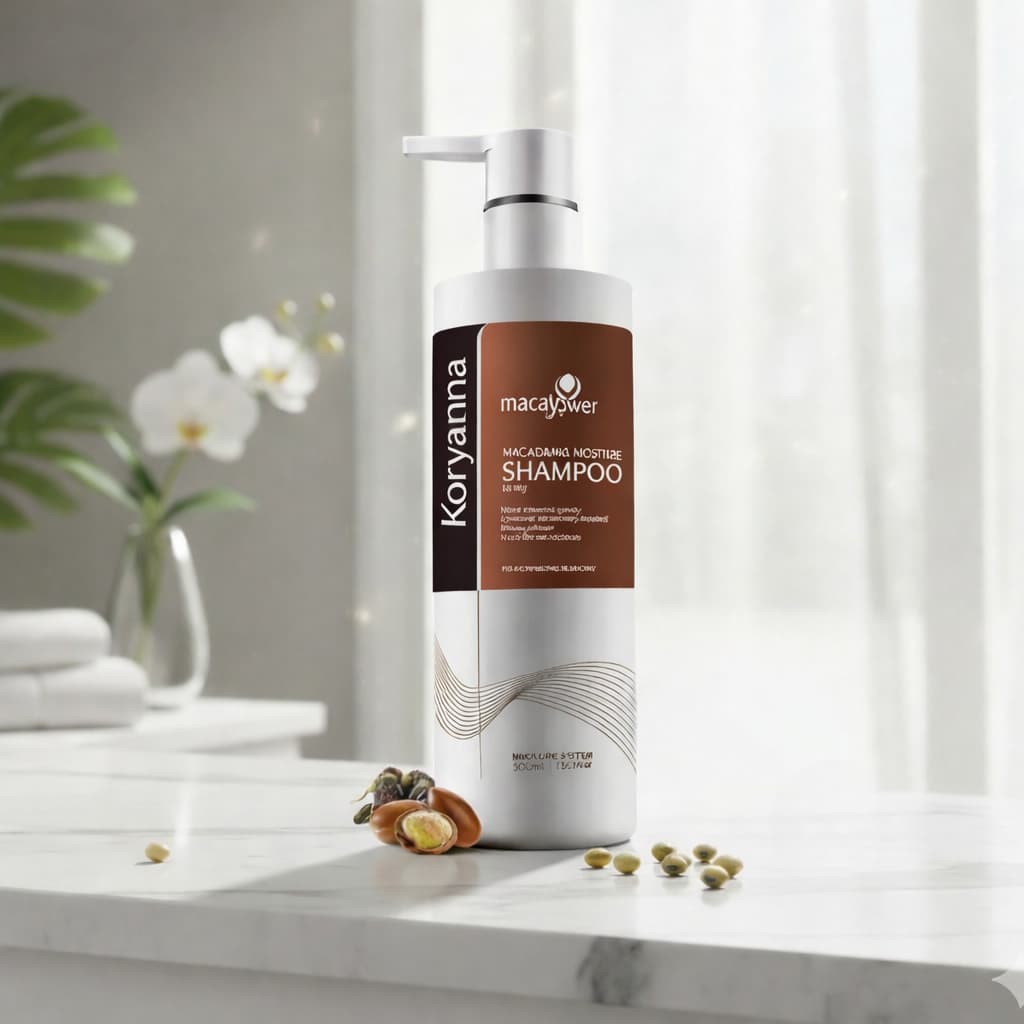 Shampoo Hidratante Koryanna Maca Power 500ml Hidratação Intensa e Brilho para Todos Tipos de Cabelo