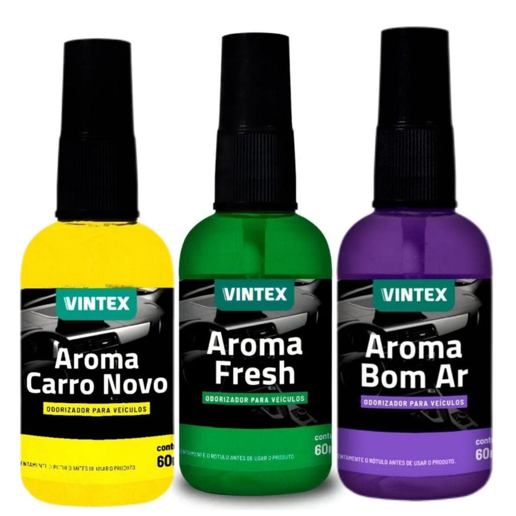 Kit Cheirinho Para Carro Spray Aroma 60ml A Granel Arominha Borrifar Odorizador para veículos Vonix Vintex