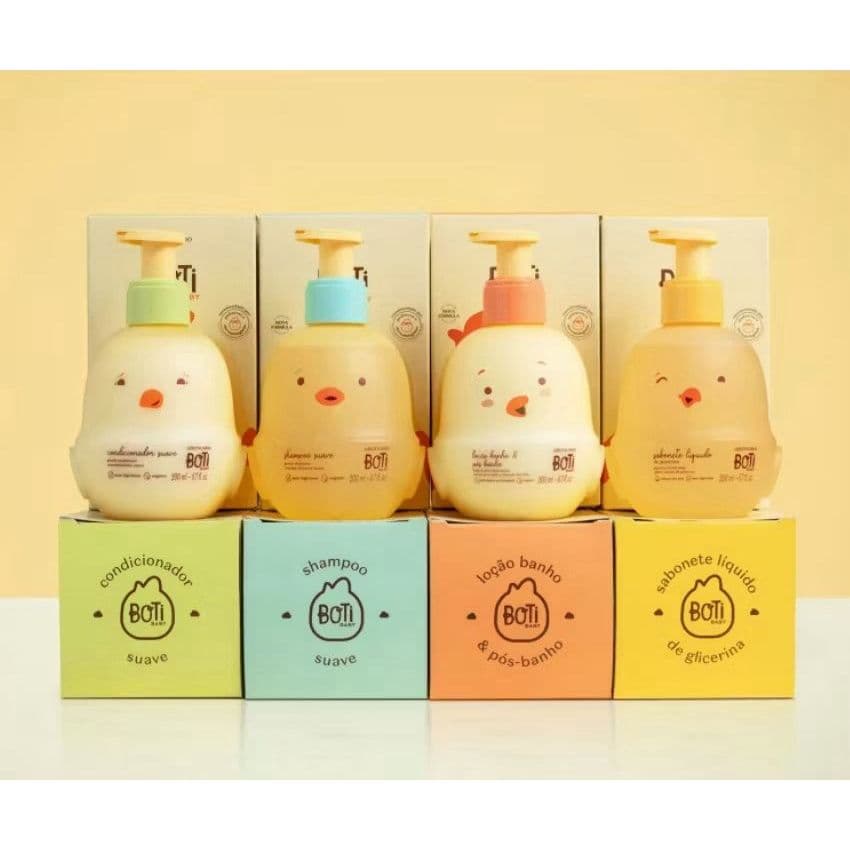 Baby Boti escolha seu combo (Shampoo, Condicionador, Sabonete Liquido, Hidratante banho e pós Banho)