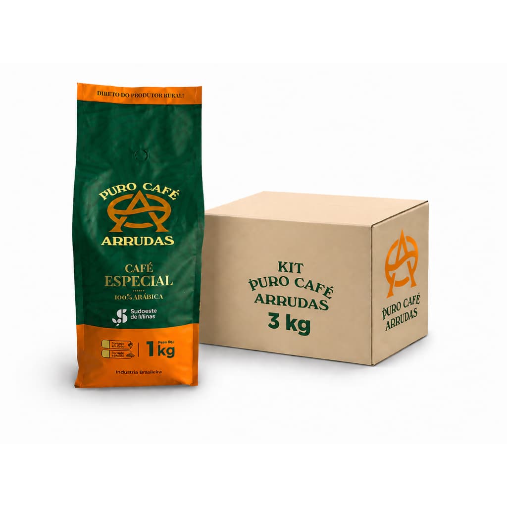 3Kg de Café Especial Artesanal Torrado em GRÃOS 100% Arábica