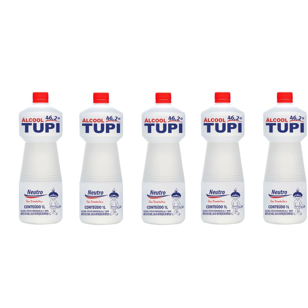 Kit 5 Álcool 46 Tupi Neutro