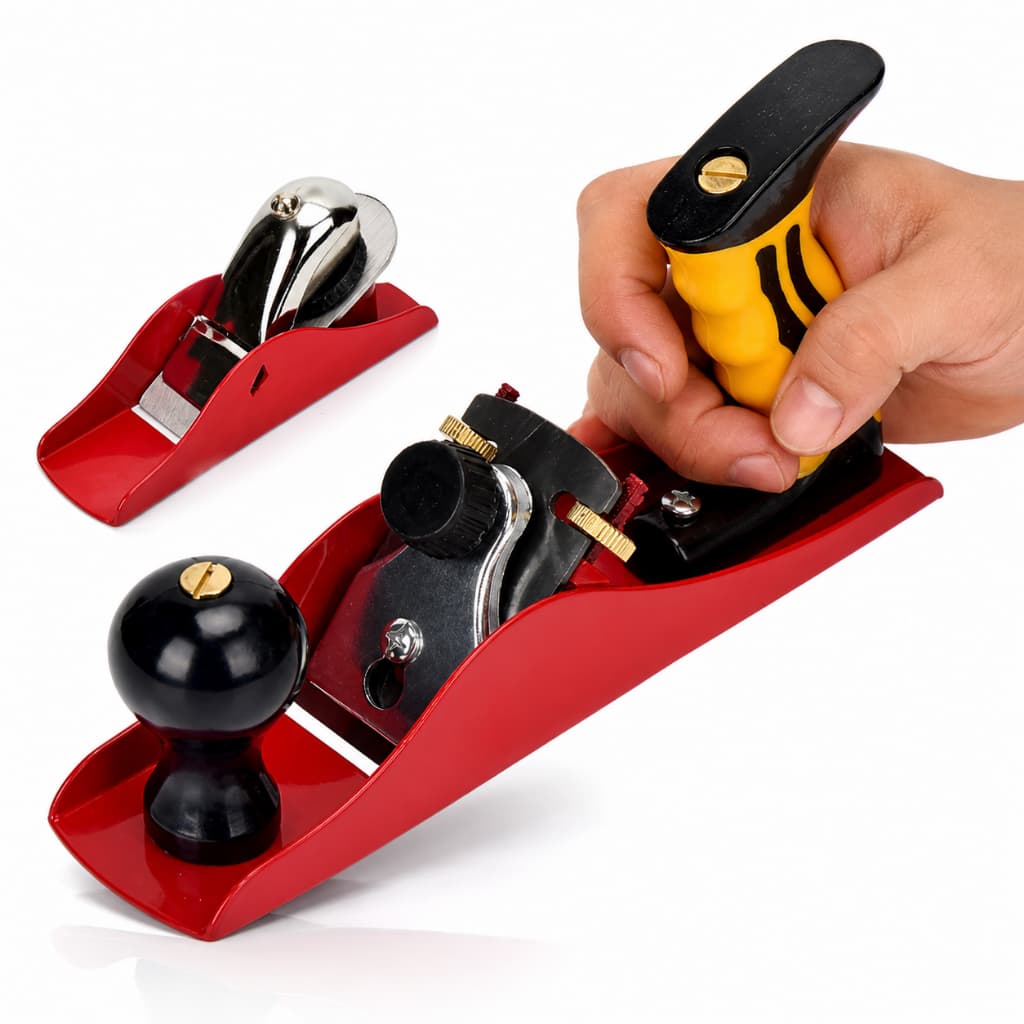 Kit Plaina Manual Madeira Profissional 2 Peças Marceneiro Carpinteiro Aço Reforçada Completo