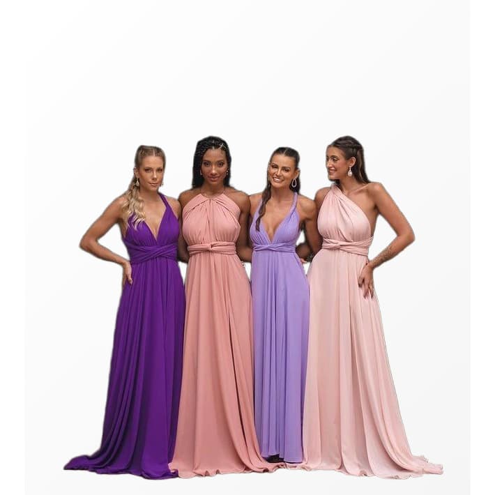 Vestido Longo Feminino Varias Formas Multiuso Festa Casamento formatura roupa elegante plus size