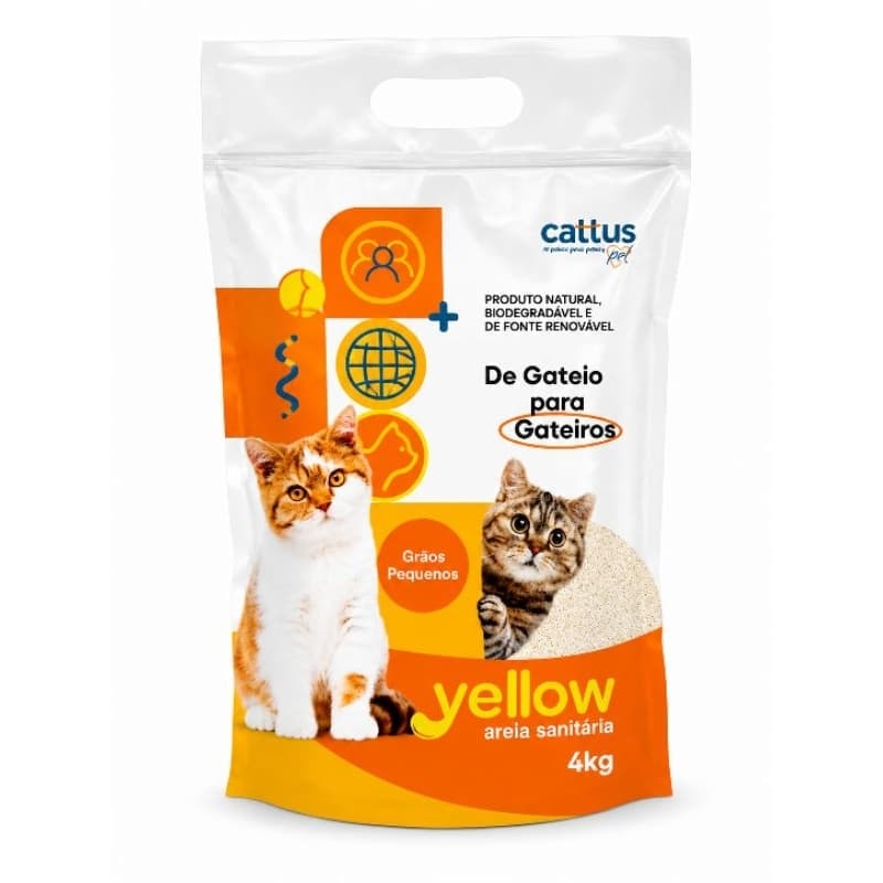Areia Sanitária yelowone 4kg refil