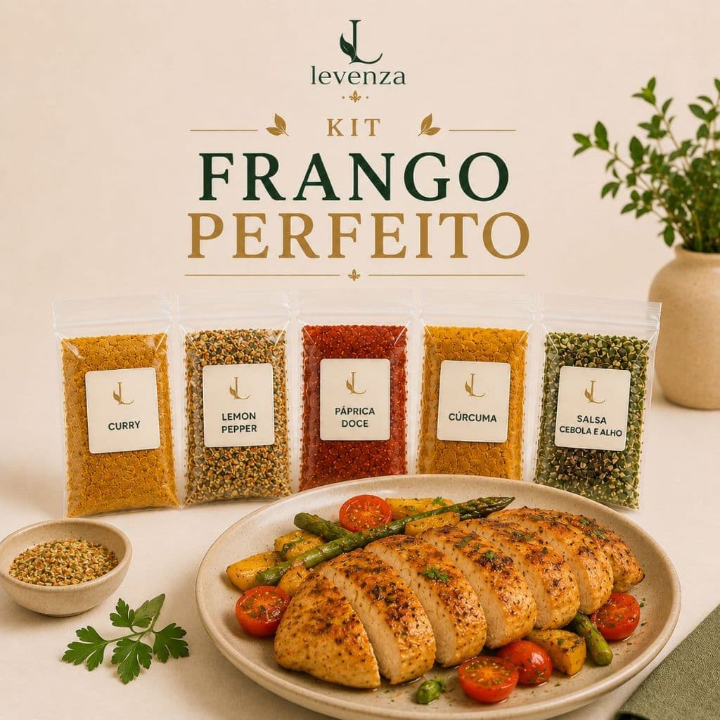 Kit Frango Perfeito 5x100g Temperos e Condimentos para Frango Assado Grelhado e Receitas