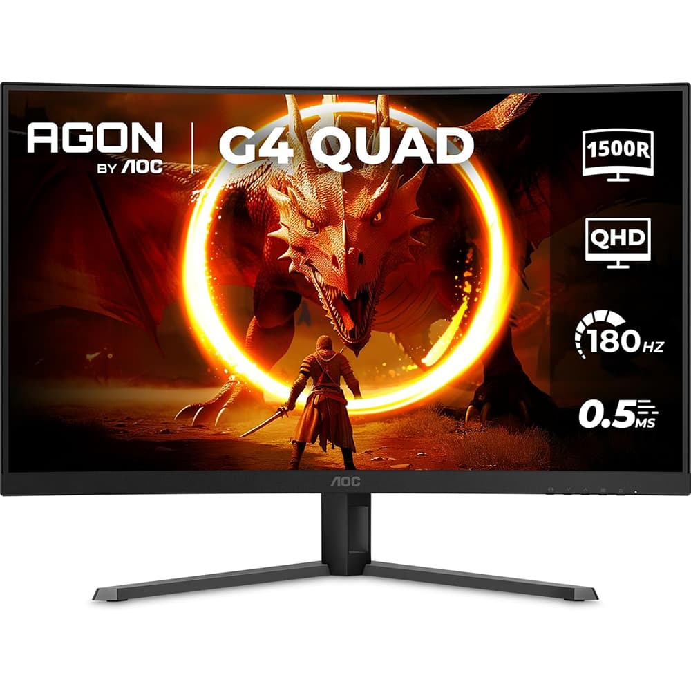 Monitor Gamer Curvo AOC Agon Quad 32" 180Hz 0,5ms