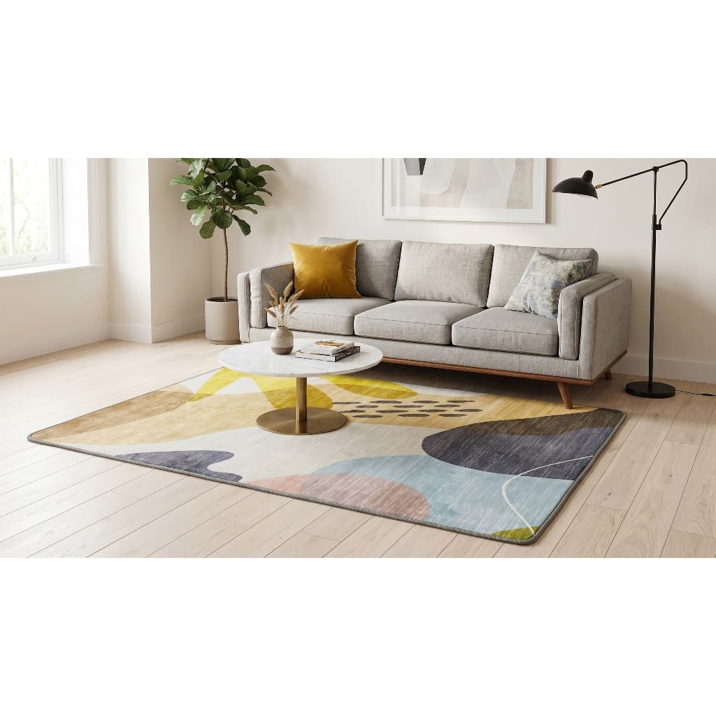 Tapete Sala Quarto Aveludo Estilo Nordico 1.0x1.50 Mt Antiderrapante Ins Flannel Médio Estampado
