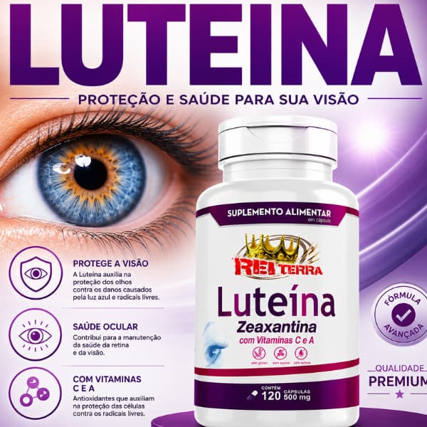 Luteína e Zeaxantina Vitamina C e Vitamina A Suplemento para Visão Vitaminas para os Olhos 120 Cápsulas