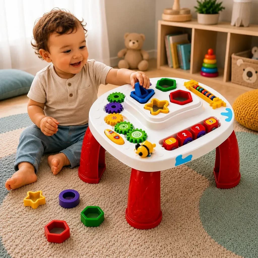 Mesa Didática Educativa Interativa Sensorial Infantil Divertida Primeira Infância