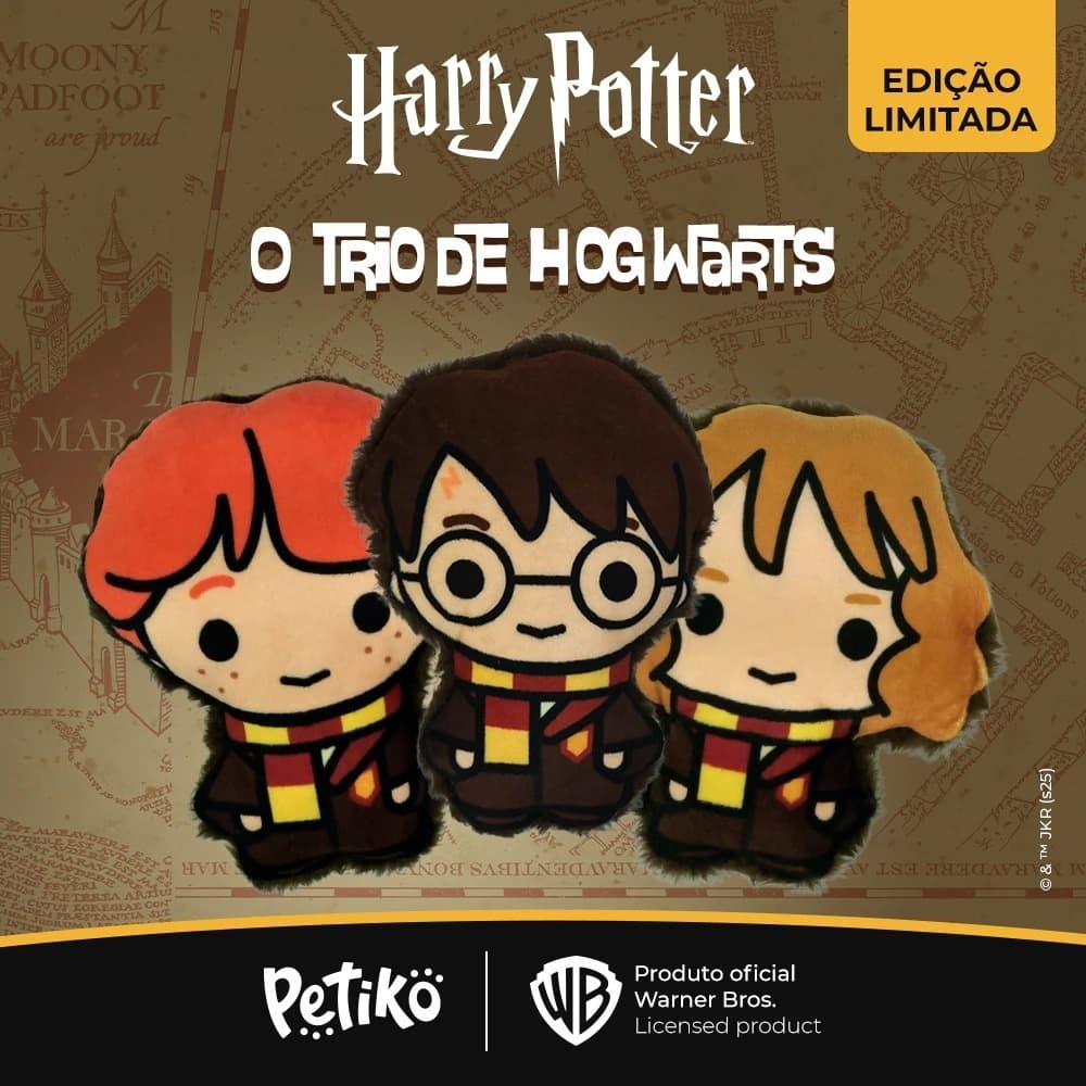 Brinquedo Pelúcia Kit Harry Potter - Para Cães - Petiko | pelúcia para cachorro, brinquedo macio, para morder, companhia