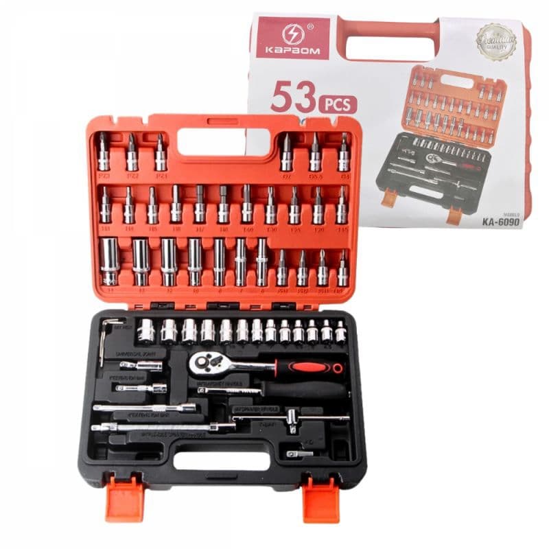 kit de ferramentas Maleta 53 Peças Completo Bits Catraca