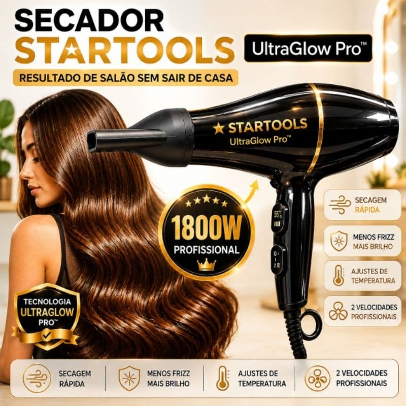 Secador Cabelo Profissional Alta Potencia 1800W Potente Rapido 127V Preta