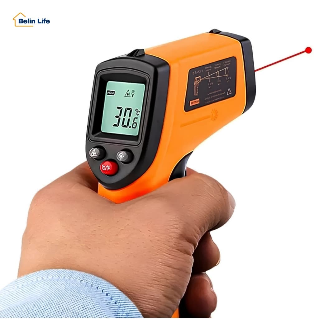 Termômetro Infravermelho Digital Laser 550 Graus Culinário Industrial Luatek LWJ-330 Com Pilha