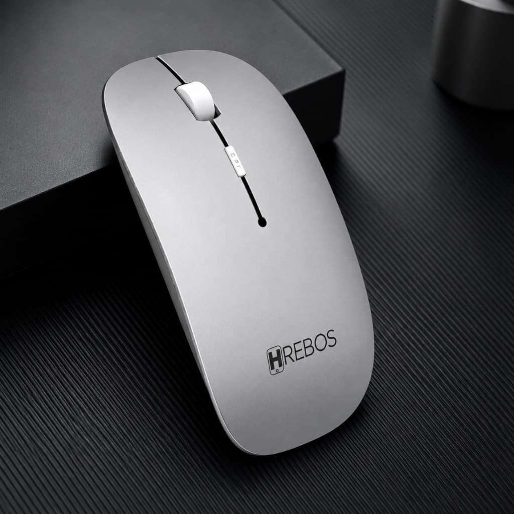 Mouse Sem Fio Bluetooth 2.4 GHz Prata DPI 1200 Hrebos IF-760
