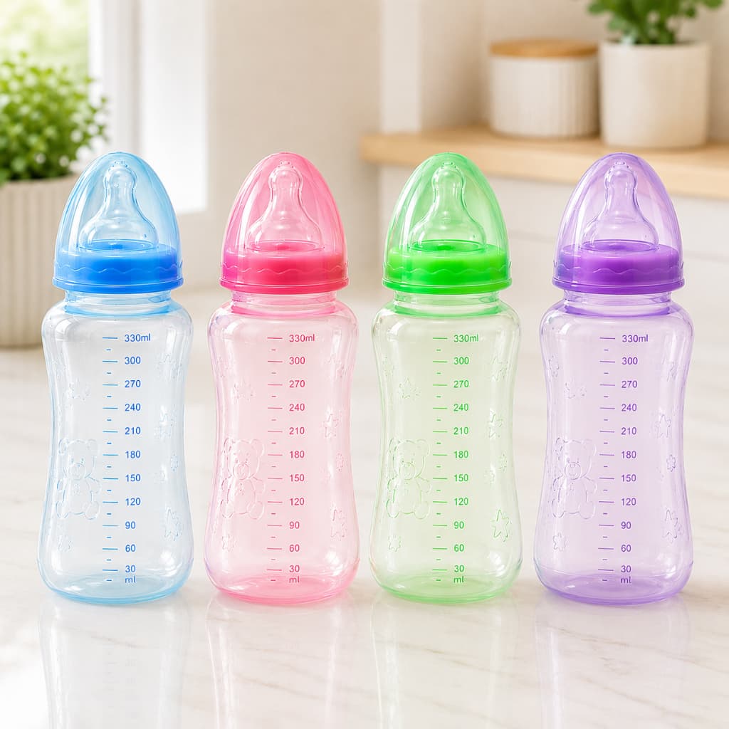 Mamadeira Gorduchinha 330ml Bico Ortodôntico ou Redondo (4565/4567)