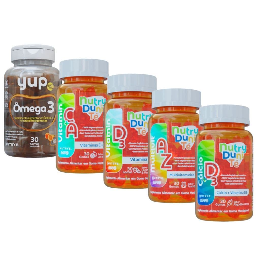 Gummy Kids Vitamina Infantil Suplemento Alimentar Mastigável Multivitamínico Criança Gomas