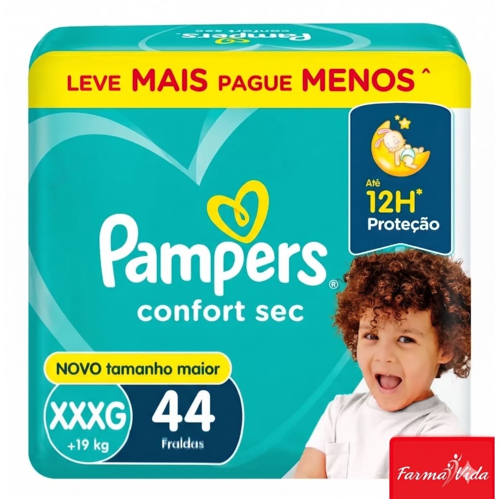 Fralda Pampers Confort Sec Econômica M G XG XXG XXXG Original