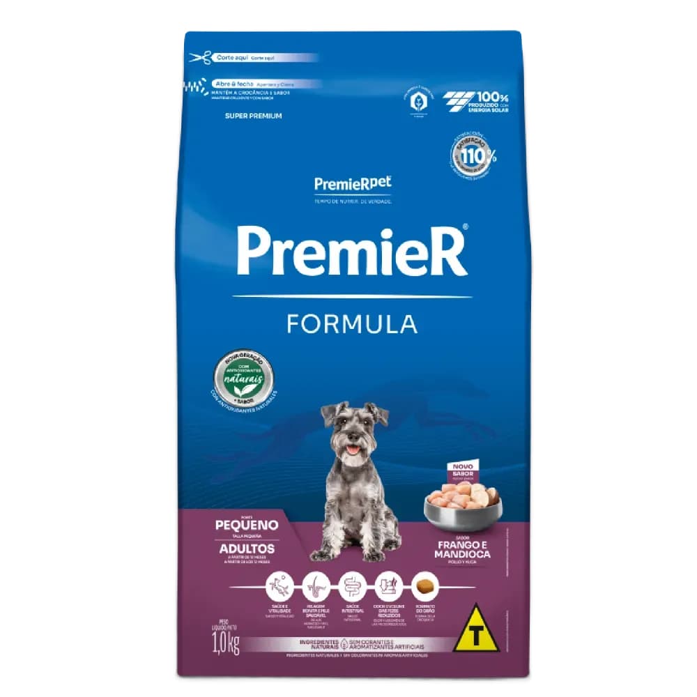 Ração Premier Fórmula Cães Adultos Raças Pequenas Frango e Mandioca 20kg