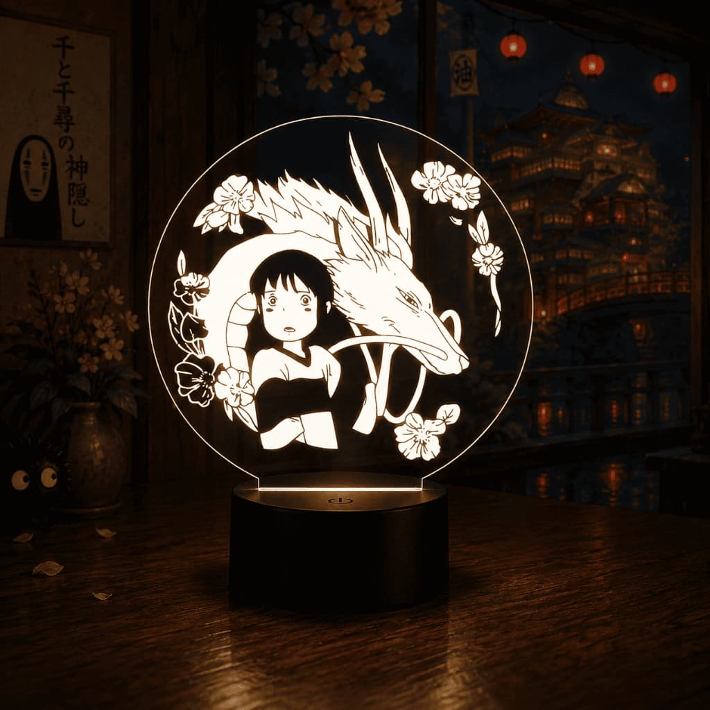 Luminária Led 3D Viagem De Chihiro Abajur Presente Criativo Decoração Multicores