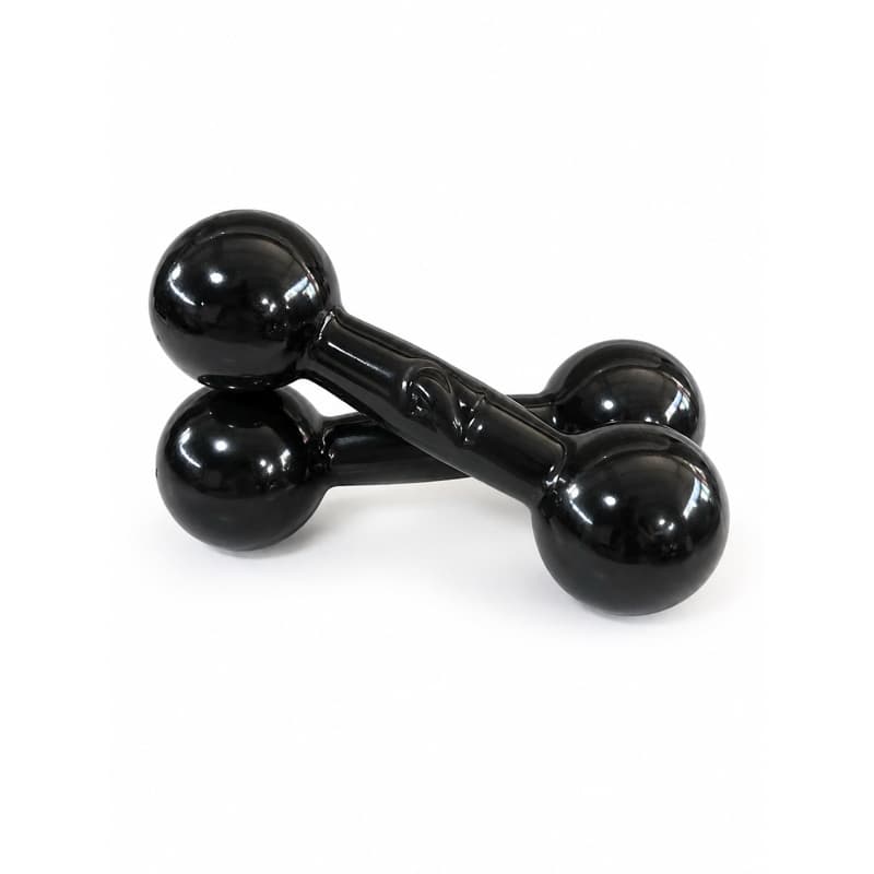 Par Halter Bola 2kg (2Und) Emborrachado Treino Musculação Fitness Peso Livre Funcional Academia em Casa