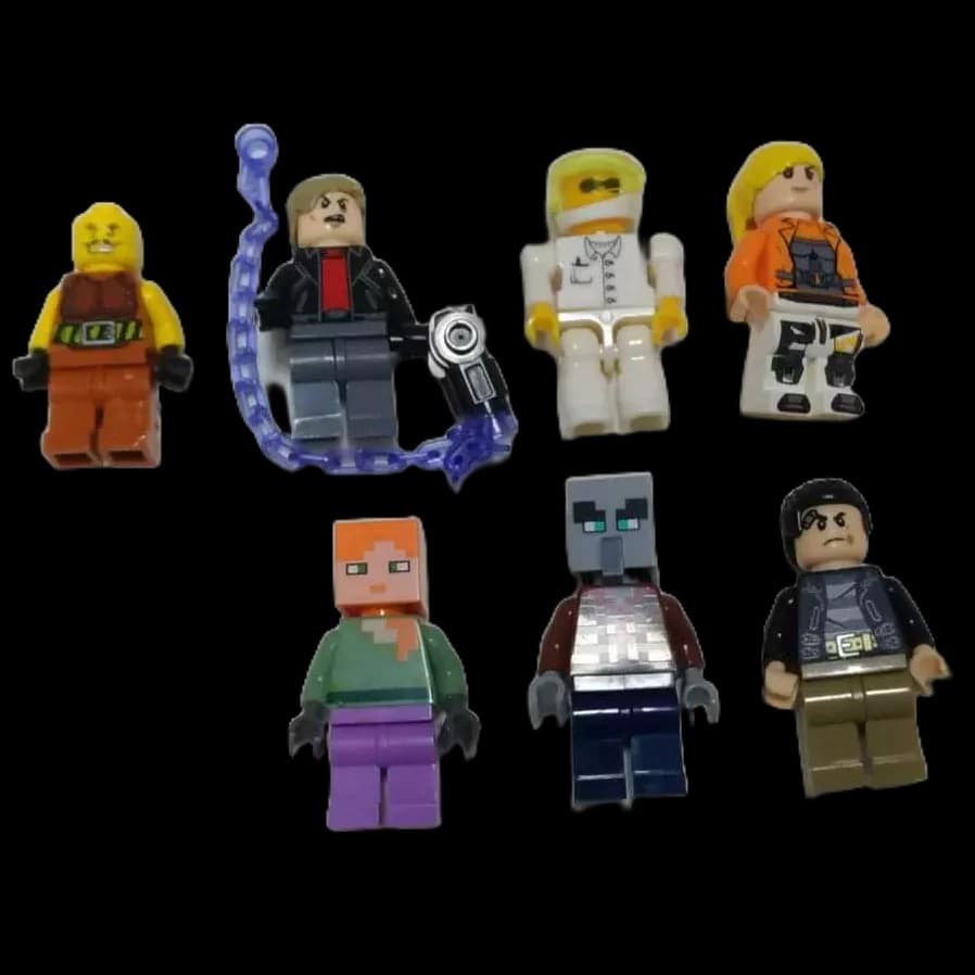 Mascarado Ladrão Spider Man Entre Outros Kit 7 Bonecos Blocos De Montar LEGO Alex Saqueador