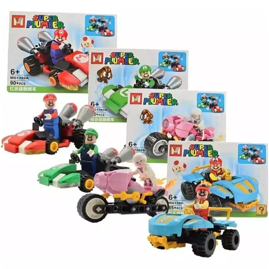 Lego Super Mario Kart Plumber Blocos de Montar