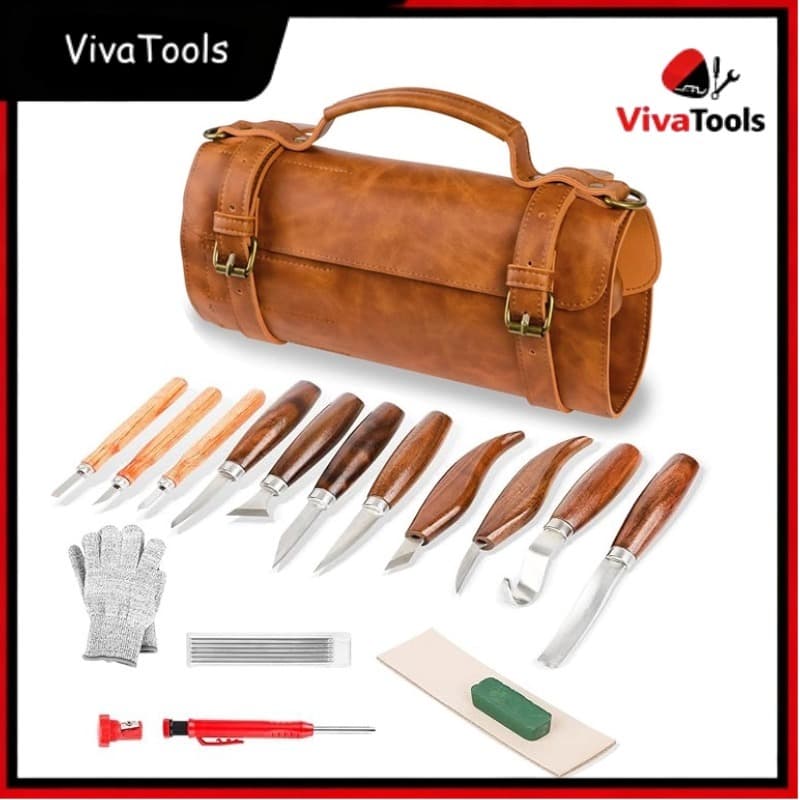 Kit Completo Pro: Escultura em Madeira com 12+ Ferramentas e Afiador