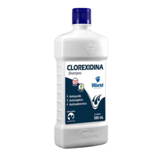 Shampoo Clorexidina Dug's 500ml World Veterinária para Cães e Gatos | Antisséptico