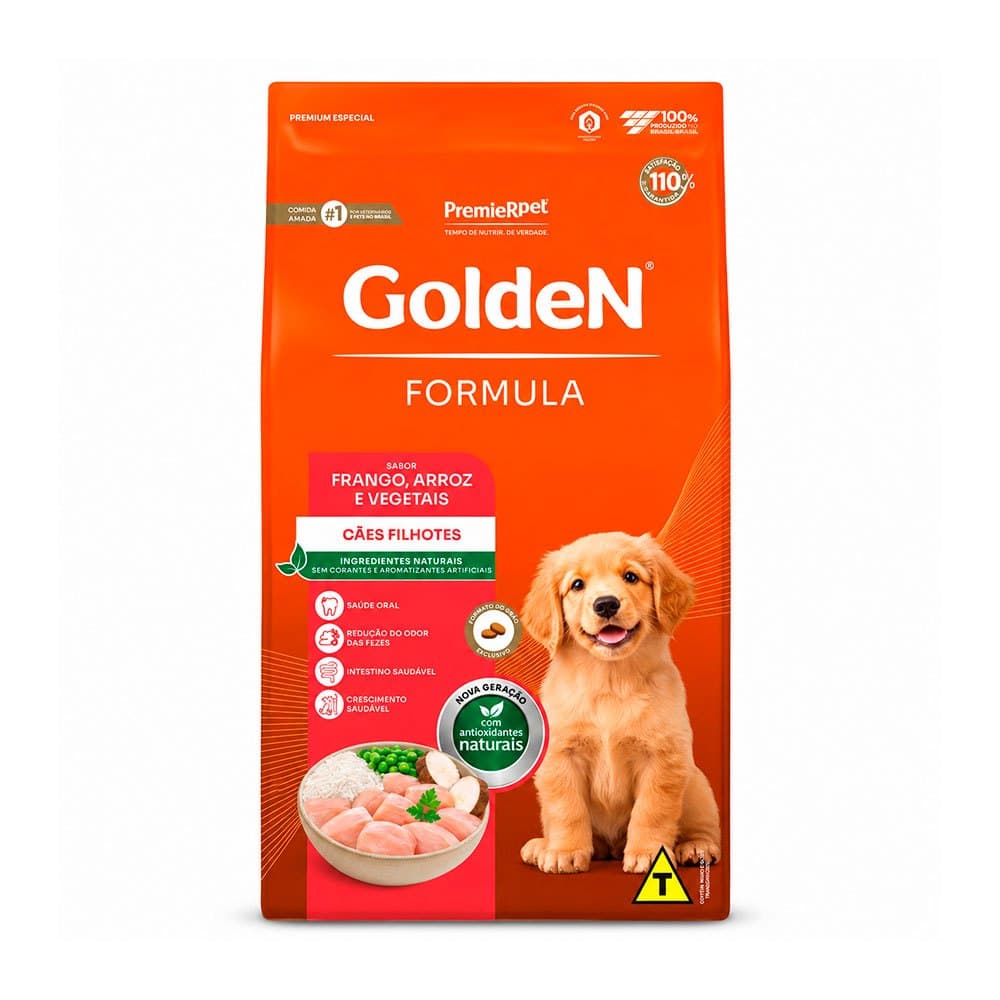 Ração Golden Fórmula Cães Filhotes Frango 1Kg