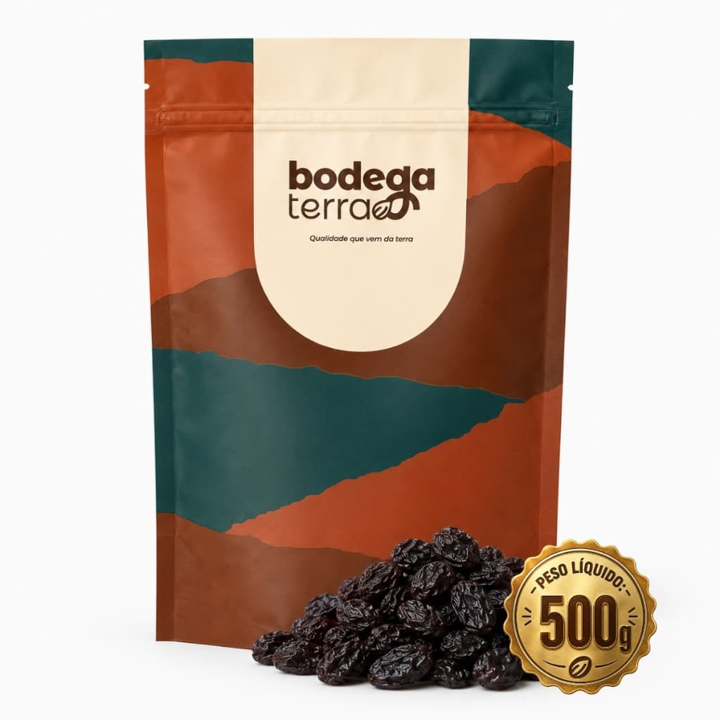 Uva Passa Preta Sem Semente Saco 1Kg ou 500g Natural Fit Saudavel Sanck Lanche Premium Gourmet