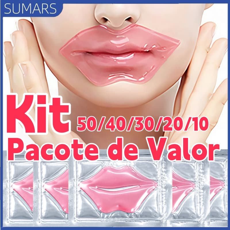 Kit Máscara Labial Pink Cristal Hidratante para Lábios | Cuidados Labiais