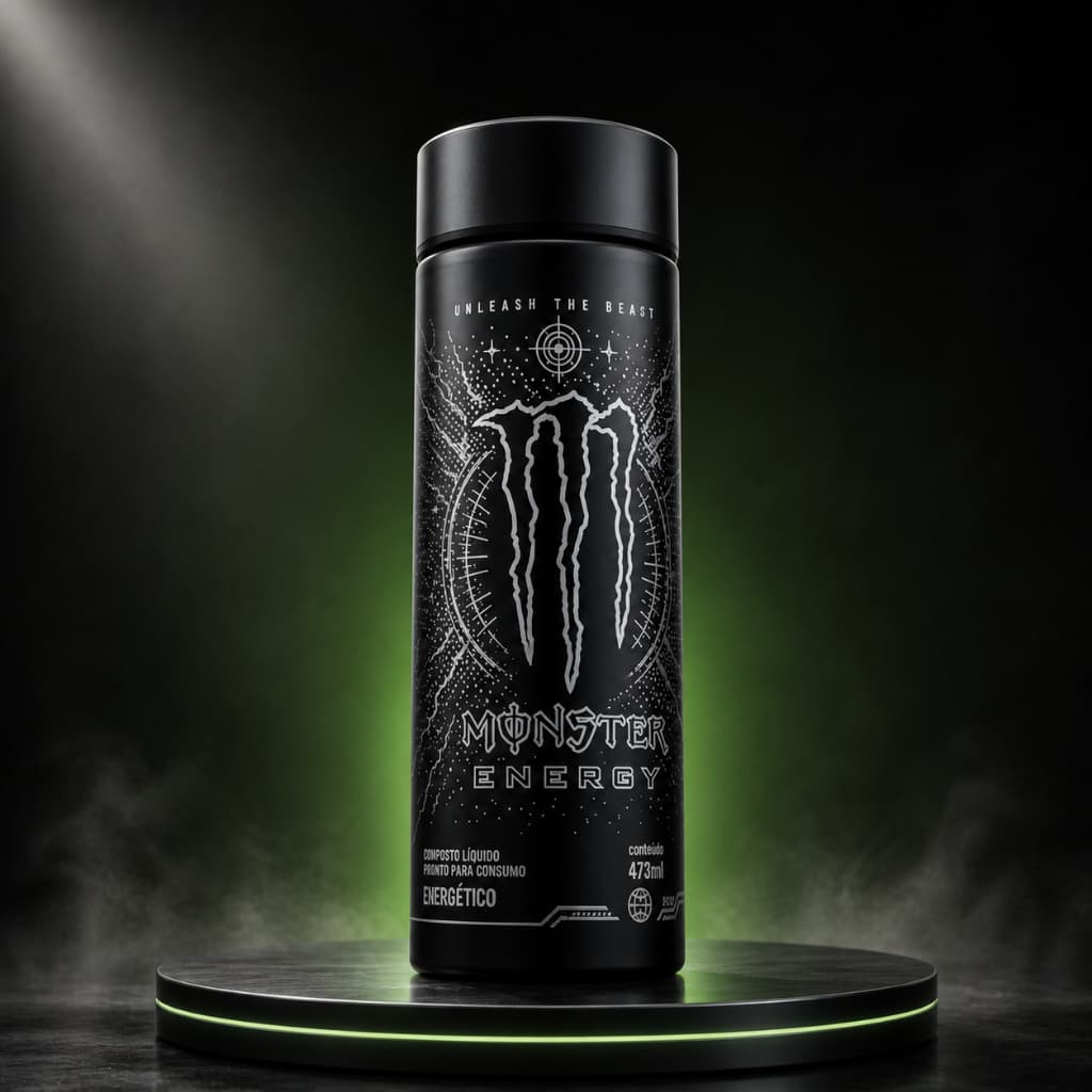 Garrafa Térmica Inox Digital MONSTER 500ml com Termômetro LED