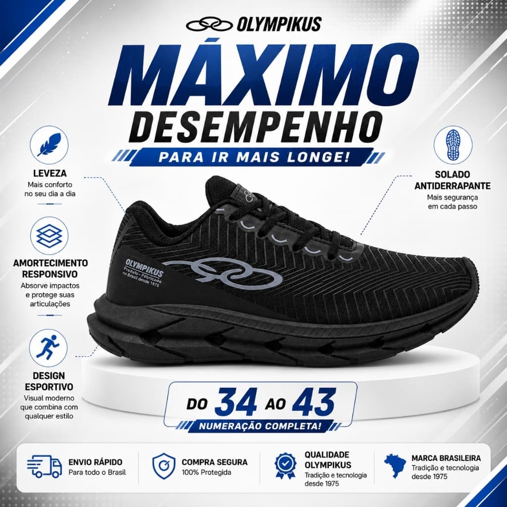 Tênis esportivo academia caminhada treino dia a dia top masculino casual basico