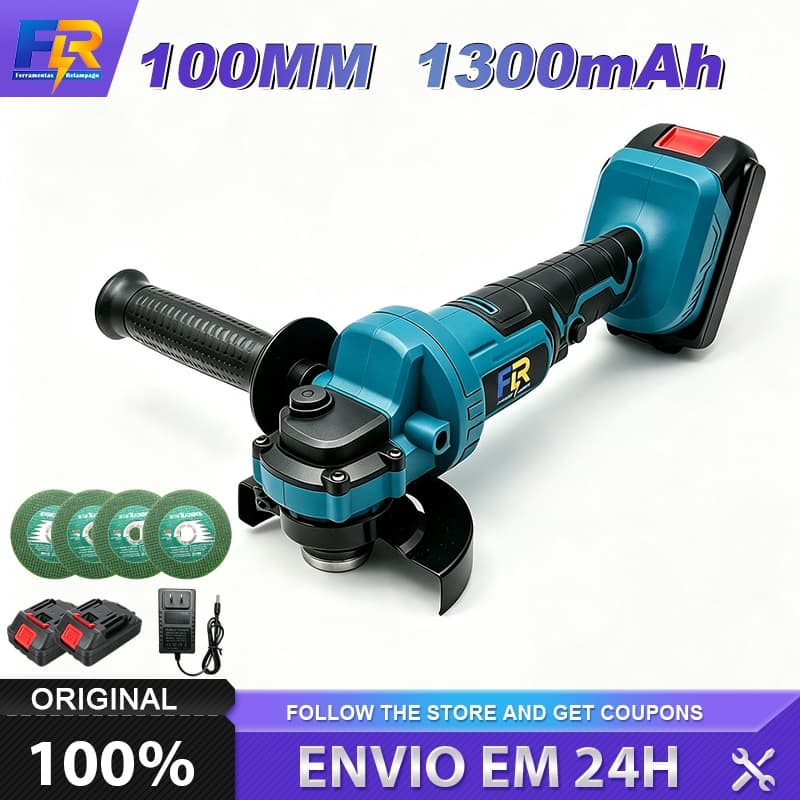 Esmerilhadeira A Bateria 4 Disco Esmerilhadeira Lixadeira 100MM 48V