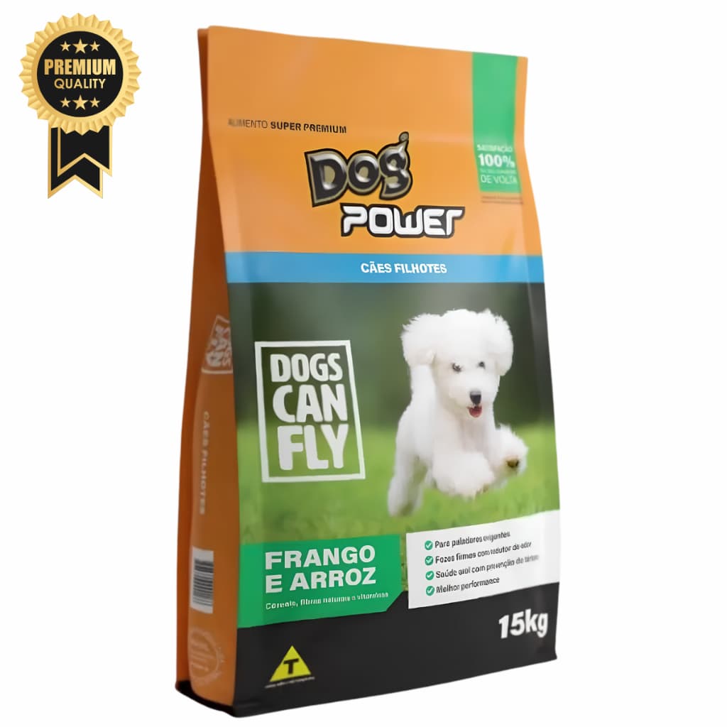 Ração Filhote 15kg Dog Power  Premium Para Cachorro Pequeno Filhotinho Frango com Arroz