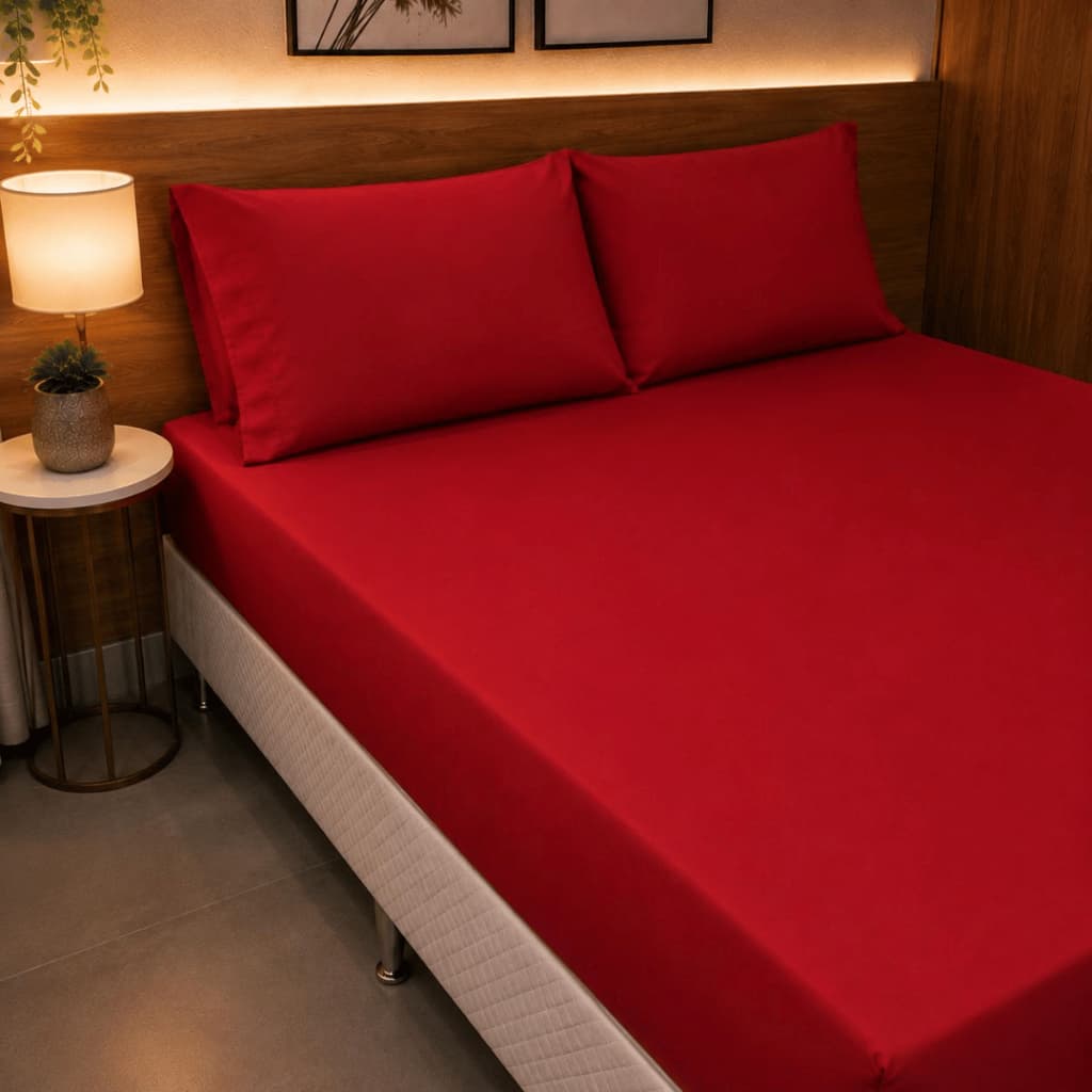 Jogo Cama Lencol 400Fios Solteiro Casal Queen King Luxuoso Quarto Hotel Pousada Micropercal Promoção