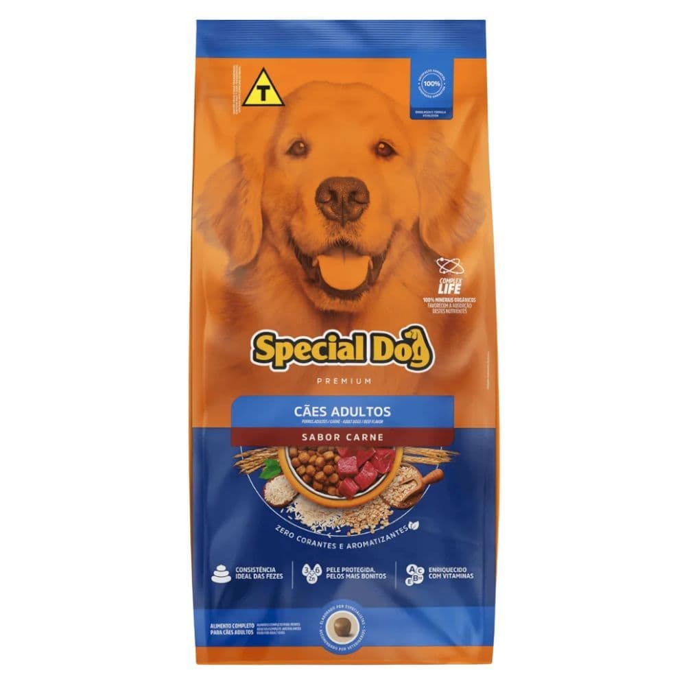 Ração Special Dog Premium Sabor Carne 15kg Adulto Todas as Raçãs - Raças Medias e Grandes