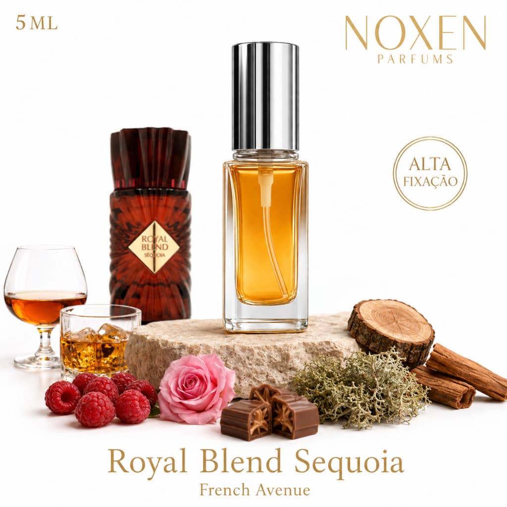Perfume Masculino 5ml Premium Vidro Spray Royal Blend Sequoia Gourmand Importado