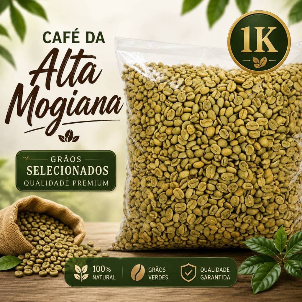 Café Cru Verde em Grãos 1kg Café da Alta Mogiana Selecionado Para Torra Café Natural Café 100% Arábica Cru Nobre