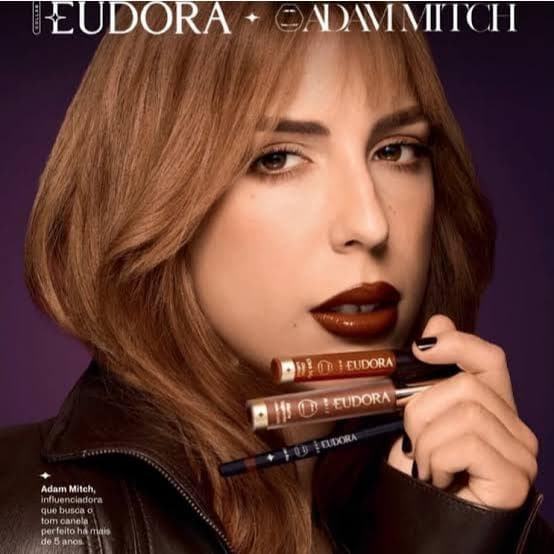 Lançamento Combo Canela Perfeito Eudora e Adam Mitch: Lapiseira Multifuncional - Batom Líquido Matte - Gloss Labial