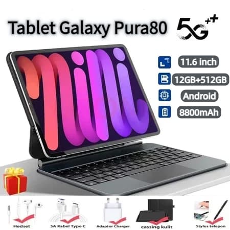 Galaxy Pura80 11.6" | Tablet | Design de Corpo Único em Metal | 8800 mAh + Superbateria de 22,5 W