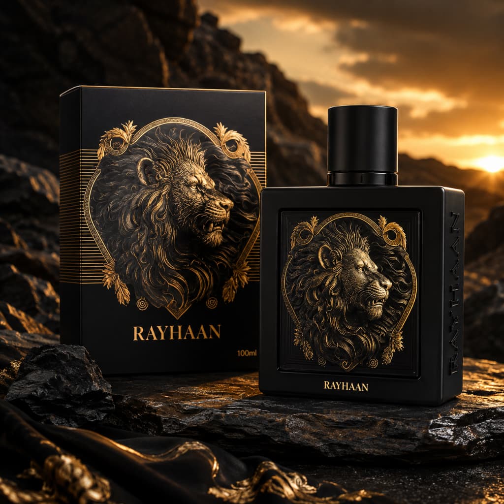 Perfume Rayhaan Lion Eau de Parfum 100ml Masculino Original Árabe Importado Alta Fixação