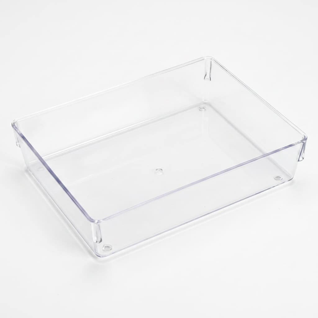 Organizador Multiuso Modular 1 Unidade Gaveta Geladeira Armario Cozinha Acrilico Cristal Empilhavel Caixa Organizadora