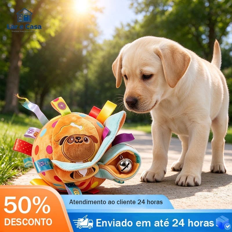 Brinquedo Sonoro de Pelúcia para Cachorros, Brinquedo Mordedor Pet para Entretenimento