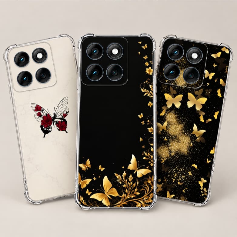 CAPA CAPINHA HEX COMPATIVEL COM G05, G15, G35, G55 E G85  DESENHO VARIADO BORBOLETA ANTI IMPACTO
