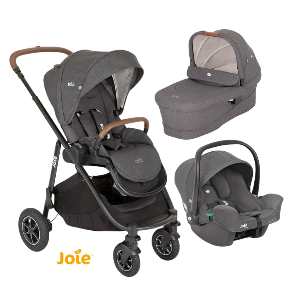 Carrinho de Bebê Versatrax Joie Trio com Moisés Bebê Conforto 4 em 1 Completo Berço Passeio