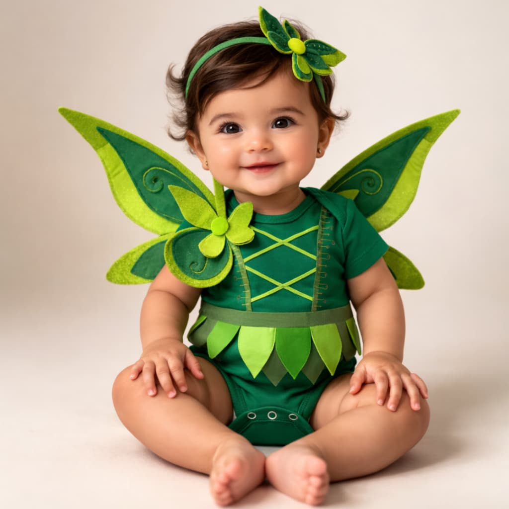Body Sininho Bebe Menina Fantasia-mesversário/temáticos - Linha premium - Suedine 100% Algodão