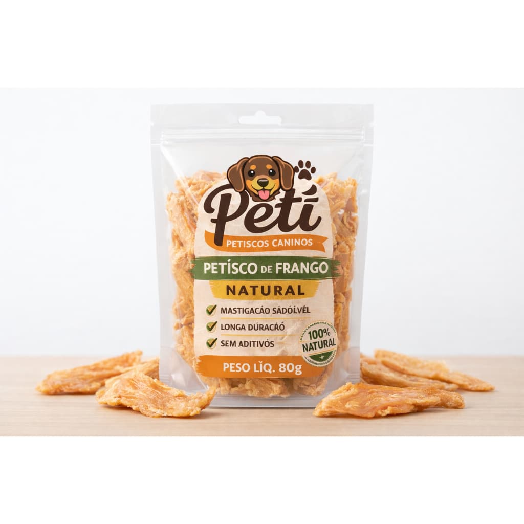 Petisco Natural Desidratado para Cachorros 100% Natural – Snack Saudável para Cães | Sem Conservantes 80g