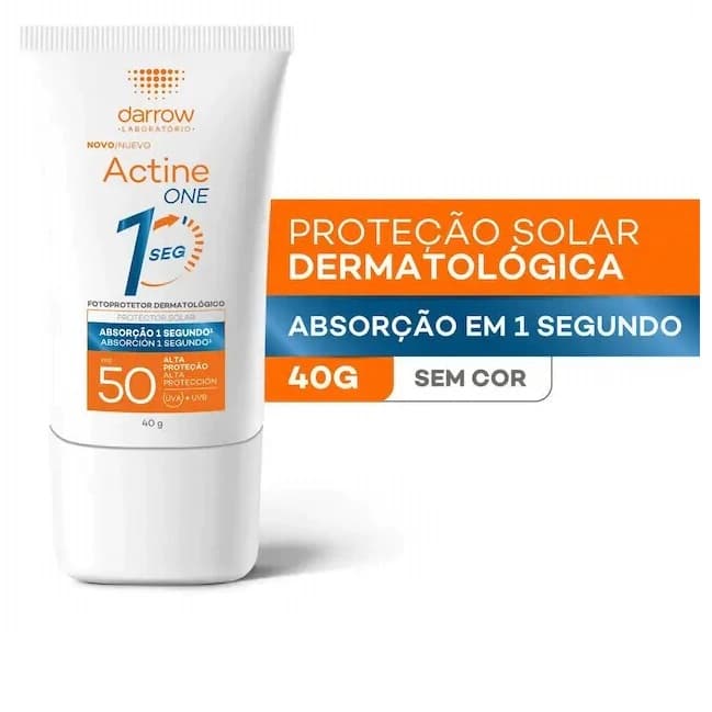 Protetor Solar Facial Sem Cor FPS50 Darrow Actine One 40g
