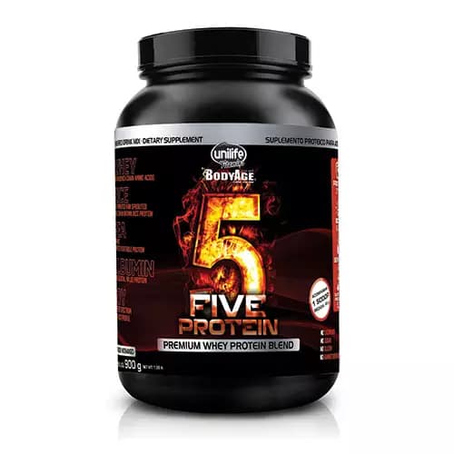 Five Whey Protein Unilife 900g Sabor Chocolate